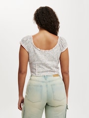 Rosa - Cotton On Kara Fitted Short Sleeve Top - Imagen 2 de 4