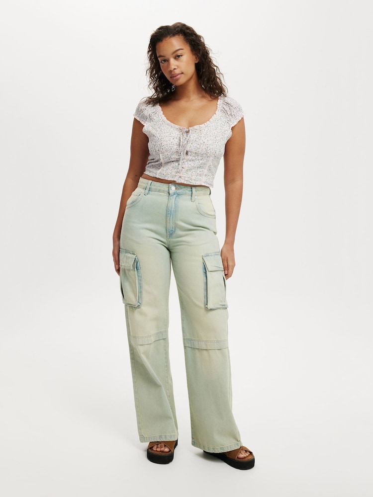 Rosa - Cotton On Kara Fitted Short Sleeve Top - Imagen 4 de 4
