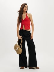 Cotton On Black Izzy Pleated Trousers - Image 1 of 5