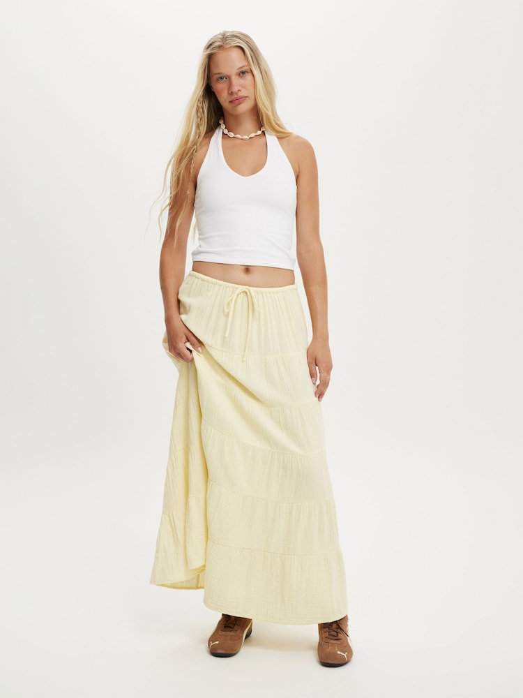 Amarillo - Cotton On Haven Multi Tiered Maxi Skirt - Imagen 1 de 5