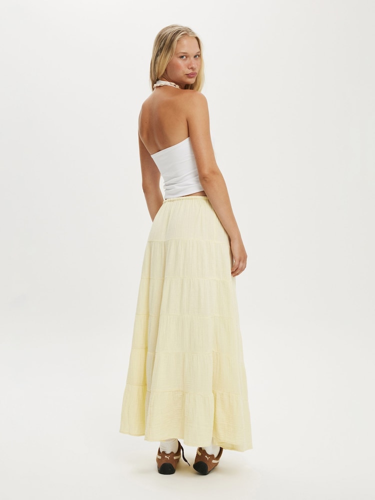 Amarillo - Cotton On Haven Multi Tiered Maxi Skirt - Imagen 2 de 5