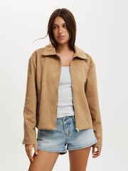 Cotton On Drew Faux Suede Jacket - Imagen 1 de 4