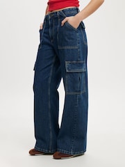 Azul de Chrome - Cotton On Relaxed Cargo Jeans - Imagen 5 de 8