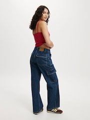 Azul de Chrome - Cotton On Relaxed Cargo Jeans - Imagen 6 de 8