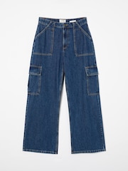 Azul de Chrome - Cotton On Relaxed Cargo Jeans - Imagen 7 de 8