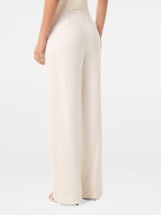 Forever New White Pure Linen Posey Wide Leg Trousers - Image 2 of 5