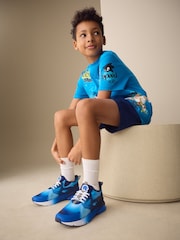 Blue/White Sonic Elastic Lace Trainers - Image 2 of 8