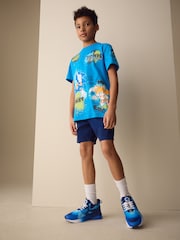 Blue/White Sonic Elastic Lace Trainers - Image 3 of 8