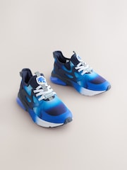 Blue/White Sonic Elastic Lace Trainers - Image 4 of 8