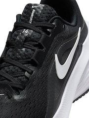 Nike Black White Downshifter 14 Road Running Trainers - Image 8 of 9