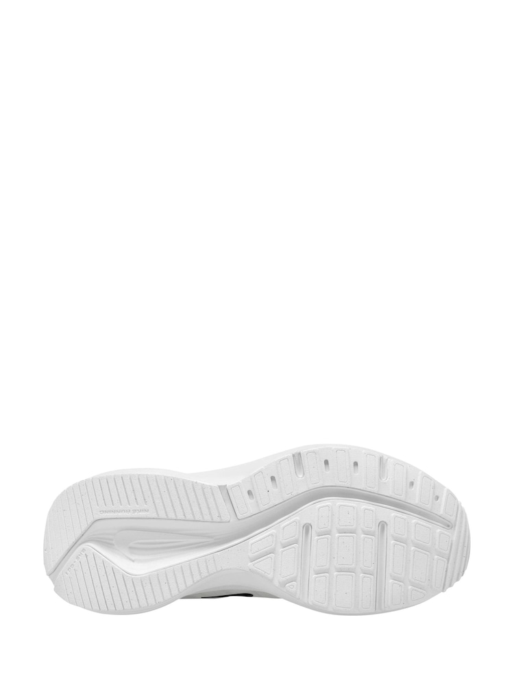 Nike White Black Downshifter 14 Road Running Trainers - Image 4 of 4