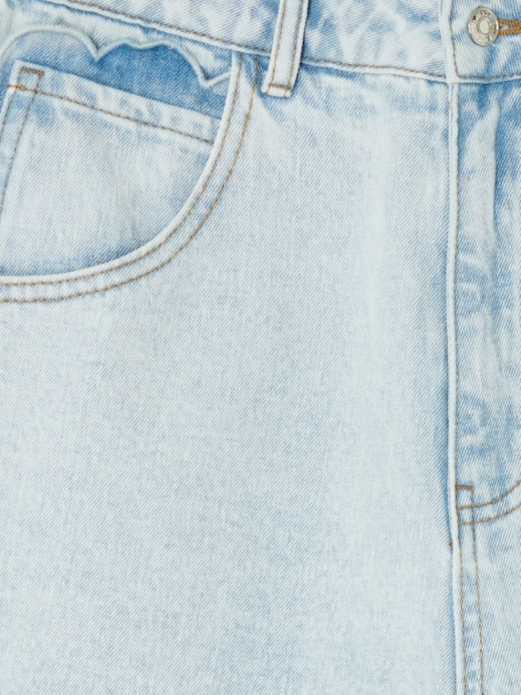 Never Fully Dressed Blue Denim Scallop Pocket Long Shorts - Image 6 of 6