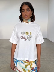 Never Fully Dressed White Sea Food T-Shirt - Image 1 of 5