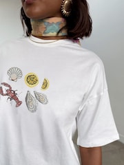 Never Fully Dressed White Sea Food T-Shirt - Image 5 of 5