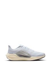 Nike White Pink Pegasus 41 Road Running Trainers - Image 4 of 11