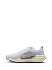 Nike White Pink Pegasus 41 Road Running Trainers - Image 5 of 11