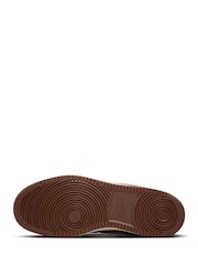 Nike Brown Pink Court Vision Low Trainers - Image 7 of 10