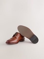 Maro-arămiu Maro - Premium Leather Wing Cap Lace Up Shoes - Imaginea 3 din 5