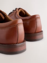 Maro-arămiu Maro - Premium Leather Wing Cap Lace Up Shoes - Imaginea 4 din 5