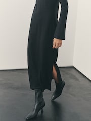 Nothing Ordinary Black Metallic Crew Neck Maxi Dress - Image 3 of 4