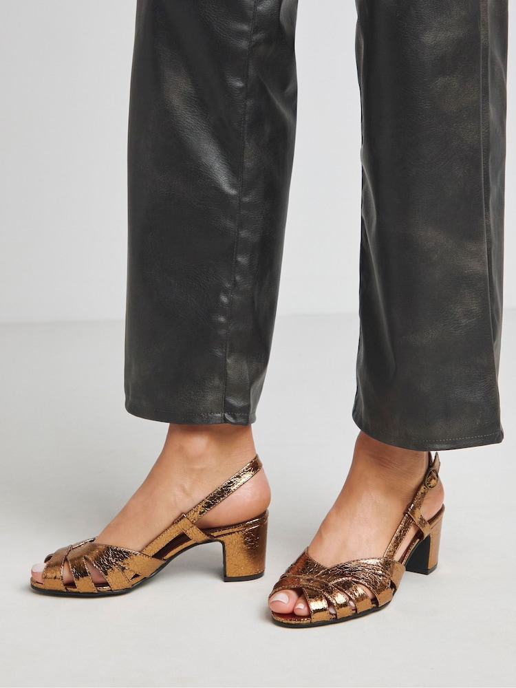 JD Williams Peep Toe Slingback Shoes - Imagen 4 de 4