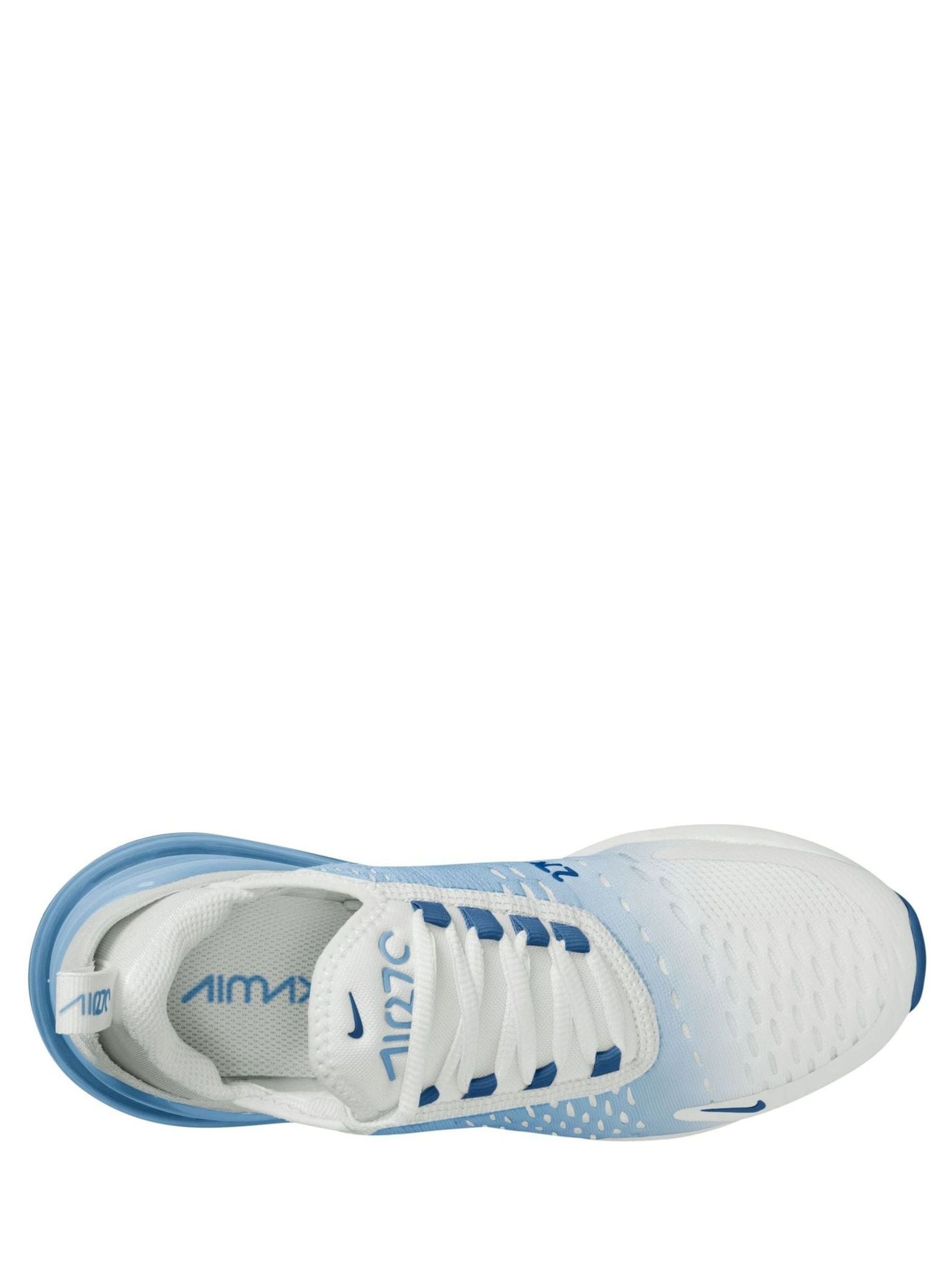 Buy Nike White/Court Blue Youth Air Max 270 Trainers from Next