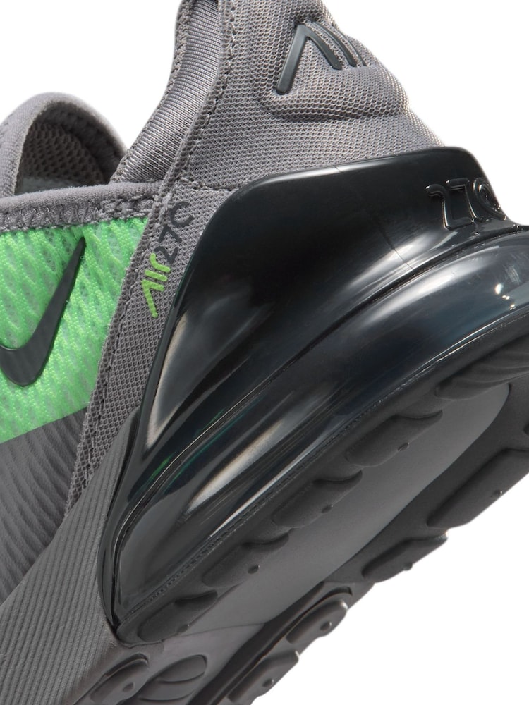 Nike Grey Lime Junior Air Max 270 Trainers - Image 11 of 11