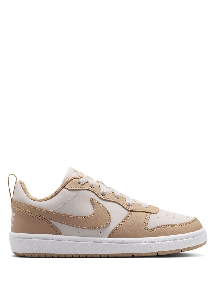 Nike Natural White Youth Court Borough Low Trainers - Image 1 of 11