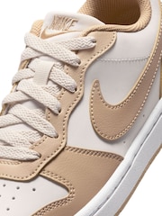 Nike Natural White Youth Court Borough Low Trainers - Image 10 of 11