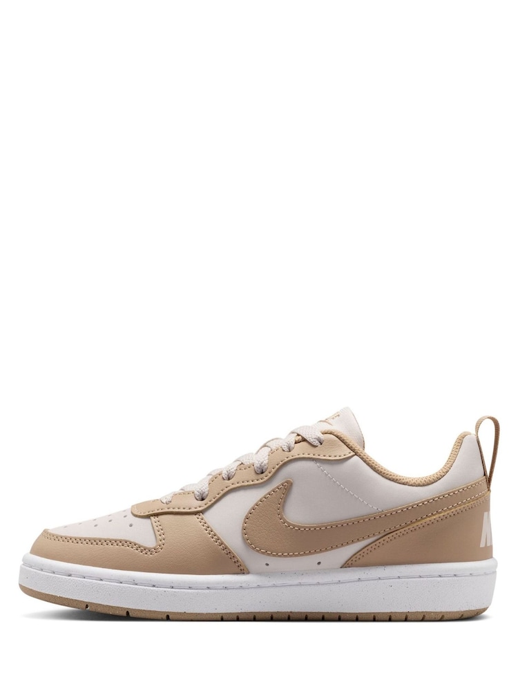 Nike Natural White Youth Court Borough Low Trainers - Image 2 of 11