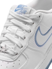 Nike White Youth Air Force 1 Trainers - Image 9 of 10