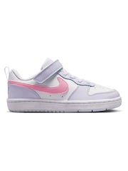 Nike White Junior Court Borough Low Trainers - Image 1 of 10