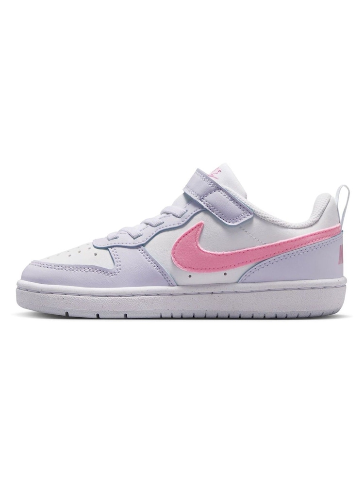 Nike White Junior Court Borough Low Trainers - Image 2 of 10