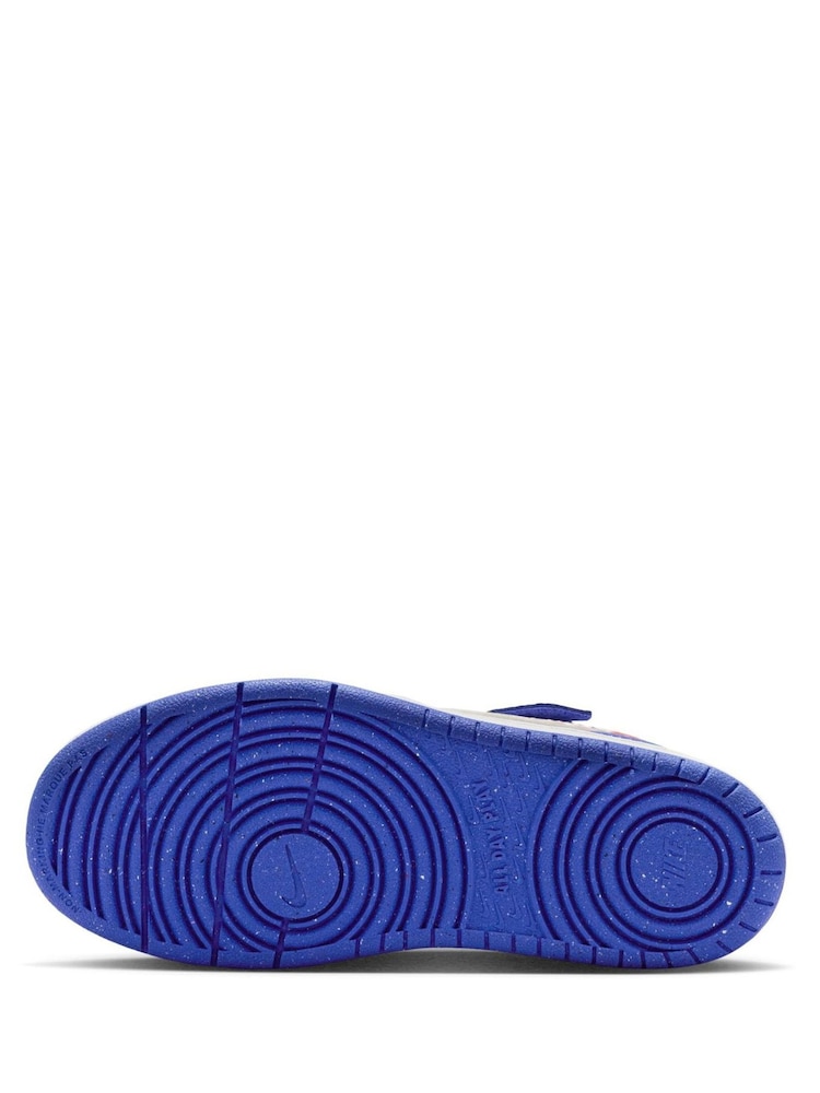 Nike Purple/White Floral Print Junior Court Borough Low Recraft Trainers - Image 8 of 8