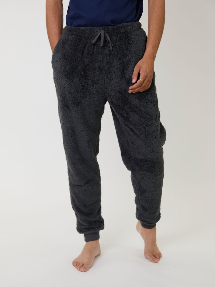 Loungeable Grey Sherpa Lounge Joggers - Image 1 of 5 Loungeable Grey Sherpa Lounge Joggers - Image 1 of 5