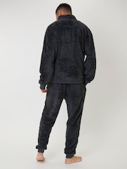 Loungeable Grey Sherpa Lounge Joggers - Image 4 of 5