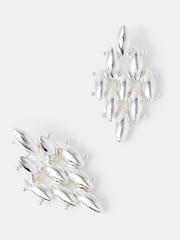 Accessorize Silver Tone Diamond Drop Earrings - Image 1 of 1