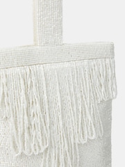 Accessorize Natural Bridal Beaded Fringe Bag - Image 2 of 3