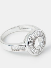 Accessorize Silver Tone Sterling Sparkle Circle Ring - Image 1 of 1