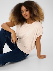 Cream Natural CRDela Knit Short Sleeve Top - Image 4 of 6