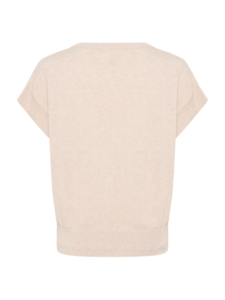 Cream Natural CRDela Knit Short Sleeve Top - Image 6 of 6 Cream Natural CRDela Knit Short Sleeve Top - Image 6 of 6
