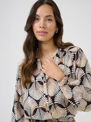 Cream CRTiah Long Sleeve V-Neck Black Shirt - Image 4 of 6
