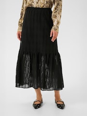 Cream CRBillie Midi A-Line Black Skirt - Image 1 of 6