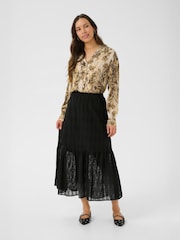 Cream CRBillie Midi A-Line Black Skirt - Image 3 of 6