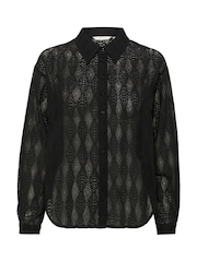 Cream CRBillie Chiffon Long Sleeve Black Shirt - Image 5 of 6