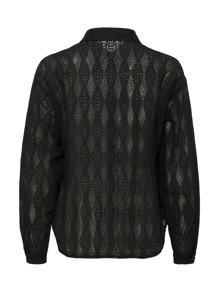 Cream CRBillie Chiffon Long Sleeve Black Shirt - Image 6 of 6 Cream CRBillie Chiffon Long Sleeve Black Shirt - Image 6 of 6