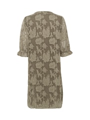 Cream CRYana V-Neck Knee Length Brown Dress - Image 6 of 6