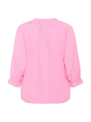 CRVenta V-Neck 3/4 Sleeve Pink Blouse - Image 4 of 4