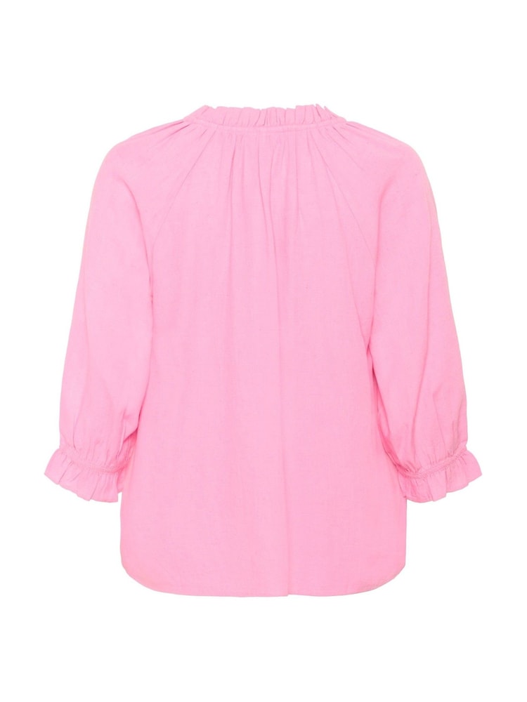 CRVenta V-Neck 3/4 Sleeve Pink Blouse - Image 4 of 4