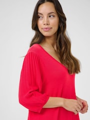 Cream Red CRVillea Knee Length Knit Dress - Image 4 of 6